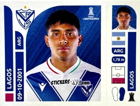 Cromo Agustín Lagos - Conmebol Libertadores 2025 n. VEA6 - Panini
