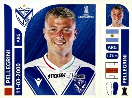 Cromo Matías Pellegrini - Conmebol Libertadores 2025 n. VEA12 - Panini
