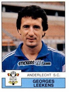 Cromo Georges Leekens - Football Belgium 1987-1988 n. 6 - Panini