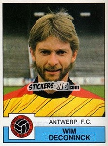 Figurina Wim Deconinck - Football Belgium 1987-1988 - Panini