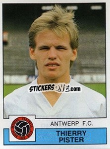 Sticker Thierry Pister - Football Belgium 1987-1988 - Panini