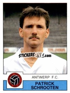 Sticker Patrick Schrooten - Football Belgium 1987-1988 - Panini