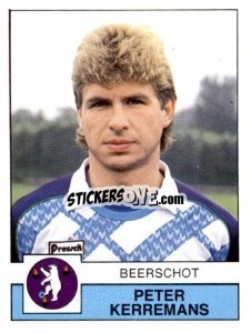 Cromo Peter Kerremans - Football Belgium 1987-1988 - Panini