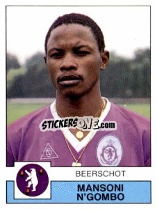 Sticker Mansoni N'Gombo - Football Belgium 1987-1988 - Panini