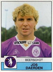 Figurina Jos Daerden - Football Belgium 1987-1988 - Panini