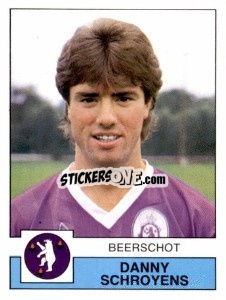 Sticker Danny Schroyens - Football Belgium 1987-1988 - Panini