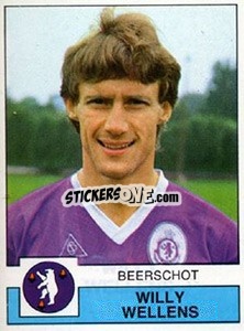 Sticker Willy Wellens - Football Belgium 1987-1988 - Panini