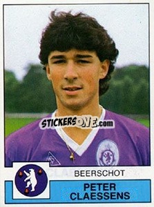 Figurina Peter Claessens - Football Belgium 1987-1988 - Panini