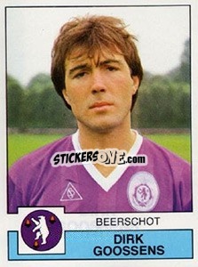 Sticker Dirk Goossens - Football Belgium 1987-1988 - Panini