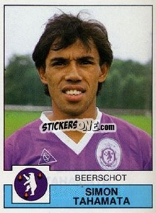 Figurina Simon Tahamata - Football Belgium 1987-1988 - Panini