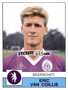 Sticker Eric van Coillie - Football Belgium 1987-1988 - Panini