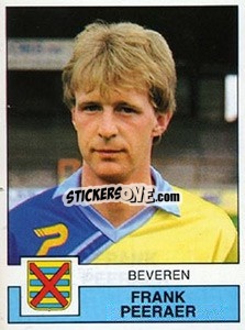 Cromo Frank Peeraer - Football Belgium 1987-1988 - Panini