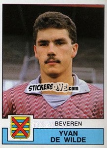 Sticker Yvan De Wilde - Football Belgium 1987-1988 n. 74 - Panini