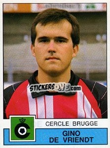 Sticker Gino De Vriendt - Football Belgium 1987-1988 n. 79 - Panini