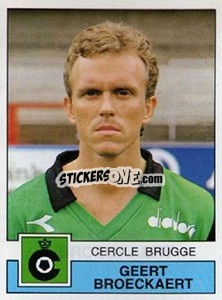 Cromo Geert Broeckaert - Football Belgium 1987-1988 - Panini