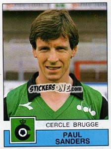 Cromo Paul Sanders - Football Belgium 1987-1988 - Panini