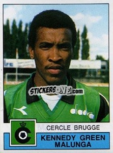 Figurina Kennedy Green Malunga - Football Belgium 1987-1988 - Panini