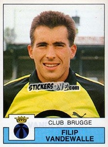 Sticker Filip Vandewalle - Football Belgium 1987-1988 - Panini