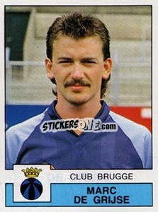 Sticker Marc De Grijse - Football Belgium 1987-1988 - Panini