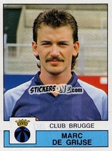 Sticker Marc De Grijse - Football Belgium 1987-1988 n. 106 - Panini