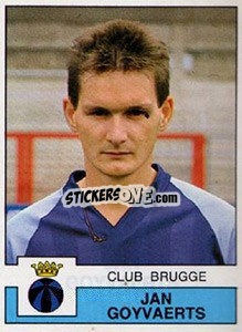 Sticker Jan Goyvaerts - Football Belgium 1987-1988 - Panini