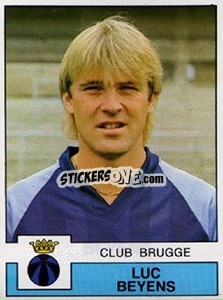 Figurina Luc Beyens - Football Belgium 1987-1988 - Panini