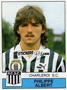 Cromo Philippe Albert - Football Belgium 1987-1988 - Panini