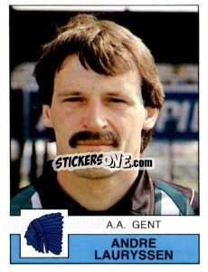 Sticker Andre Lauryssen - Football Belgium 1987-1988 - Panini