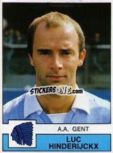 Cromo Luc Hinderijckx - Football Belgium 1987-1988 - Panini