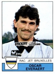 Figurina Oscar Everaert - Football Belgium 1987-1988 - Panini