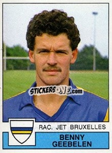 Cromo Benny Geebelen - Football Belgium 1987-1988 - Panini