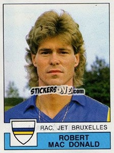 Figurina Robert Mac Donald - Football Belgium 1987-1988 - Panini