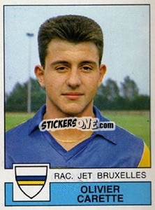 Sticker Olivier Carette - Football Belgium 1987-1988 - Panini