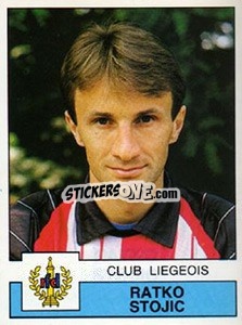 Figurina Ratko Stojic - Football Belgium 1987-1988 - Panini