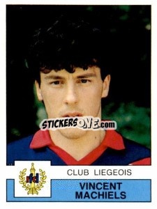 Sticker Vincent Machiels - Football Belgium 1987-1988 - Panini