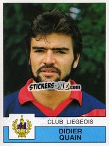 Cromo Didier Quain - Football Belgium 1987-1988 - Panini