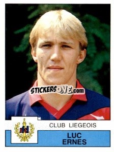 Figurina Luc Ernes - Football Belgium 1987-1988 - Panini