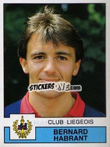 Sticker Bernard Habrant - Football Belgium 1987-1988 - Panini