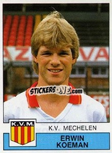 Sticker Erwin Koeman - Football Belgium 1987-1988 - Panini