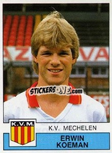 Cromo Erwin Koeman - Football Belgium 1987-1988 - Panini