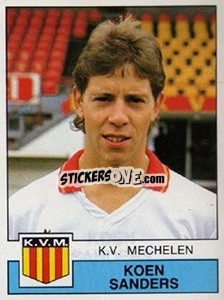 Figurina Koen Sanders - Football Belgium 1987-1988 - Panini