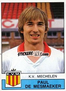 Sticker Paul De Mesmaeker - Football Belgium 1987-1988 - Panini