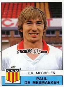 Cromo Paul De Mesmaeker - Football Belgium 1987-1988 - Panini