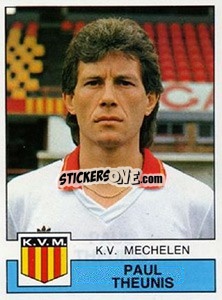 Sticker Paul Theunis - Football Belgium 1987-1988 - Panini