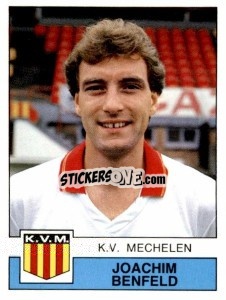 Sticker Joachim Benfeld - Football Belgium 1987-1988 - Panini