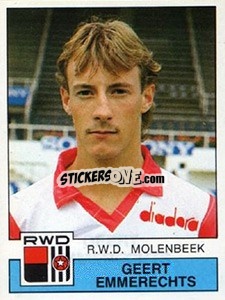 Sticker Geert Emmerechts - Football Belgium 1987-1988 - Panini