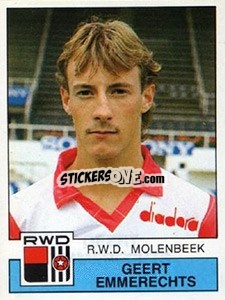 Cromo Geert Emmerechts - Football Belgium 1987-1988 - Panini