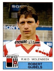Sticker Robert Gijbels - Football Belgium 1987-1988 n. 251 - Panini
