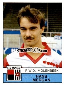 Figurina Hans Mergan - Football Belgium 1987-1988 n. 252 - Panini