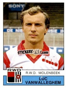 Sticker Luc Vanwalleghem - Football Belgium 1987-1988 - Panini